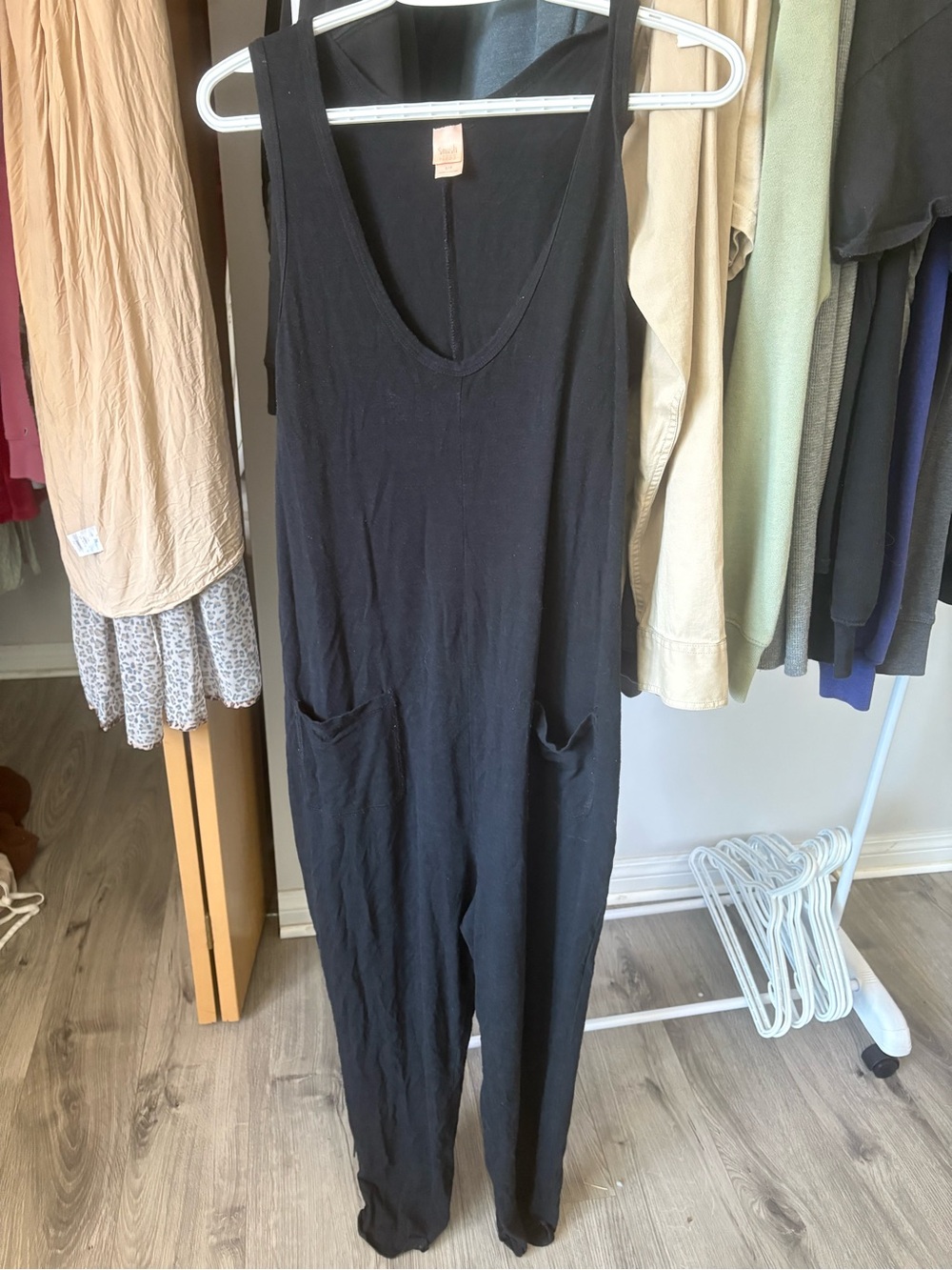 Smash + Tess Black Sleeveless V-Neck Jumpsuit with Pockets